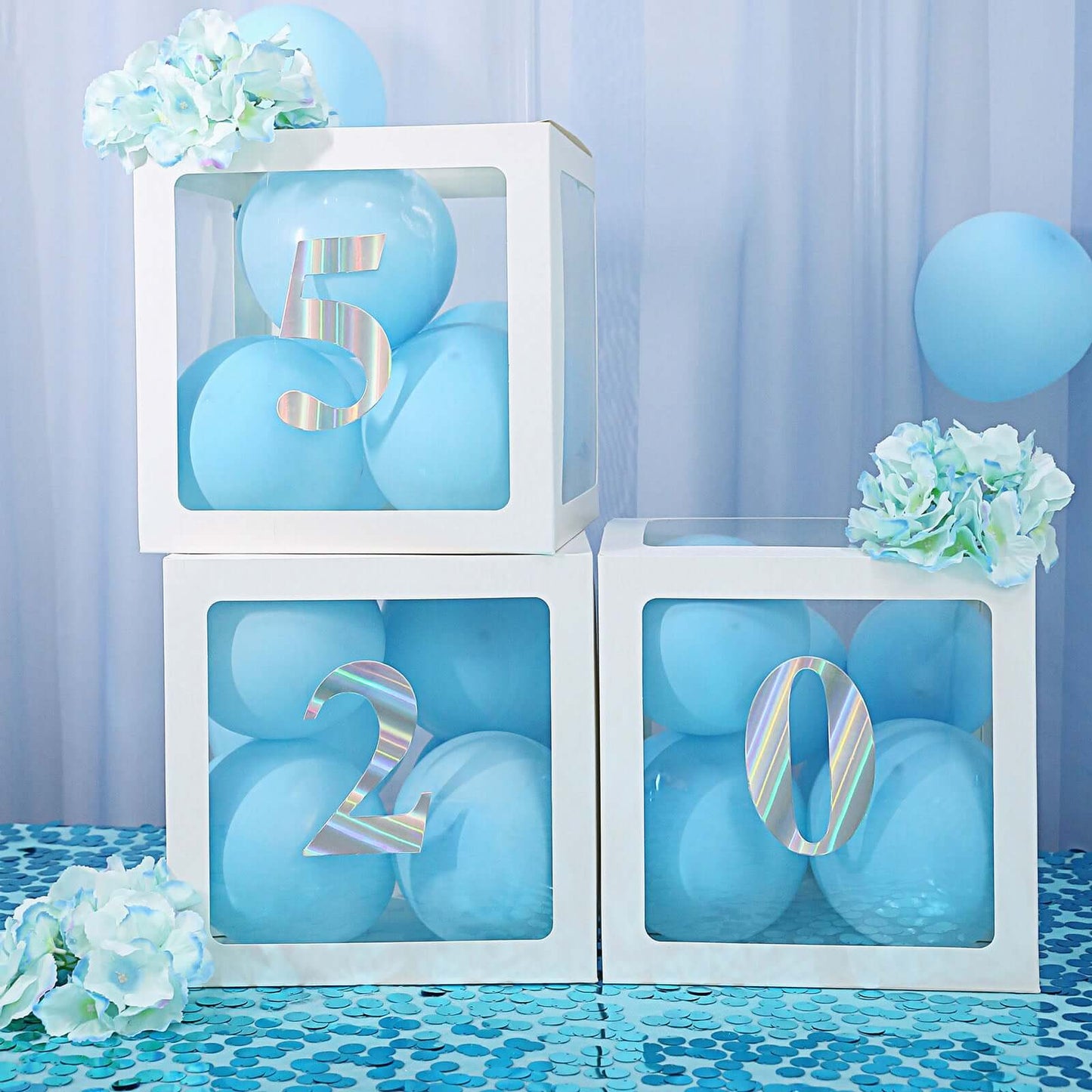 4-Pack Stickers Banner Custom 0-9 Number "9" Design Iridescent - Milestone Age and Date Stick-On Numbers 5"