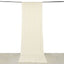 Ivory 4-Way Stretch Spandex Event Curtain Drapes, Wrinkle Free Backdrop Event Panel with Rod Pockets - 5ftx14ft