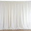 Ivory Chiffon Polyester Event Curtain Drapes, Dual Layer Divider Backdrop Event Panels with Rod Pockets - 20ftx10ft - Linen Luxes