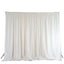 Ivory Chiffon Polyester Event Curtain Drapes, Dual Layer Divider Backdrop Event Panels with Rod Pockets - 20ftx10ft - Linen Luxes