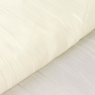 54"x10 Yards Ivory Accordion Crinkle Taffeta Fabric Bolt