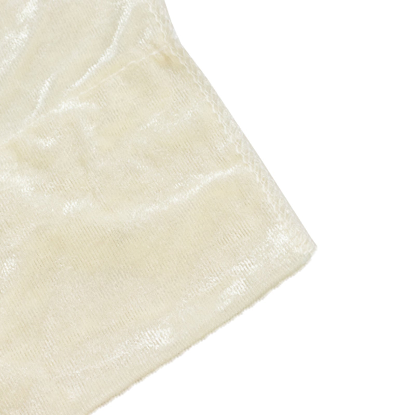 Ivory Crushed Velvet Backdrop Curtain â€“ 8ft x 8ft Event Drape with Rod Pocket, Privacy Panel for Photo Booths & Events - Linen Luxes