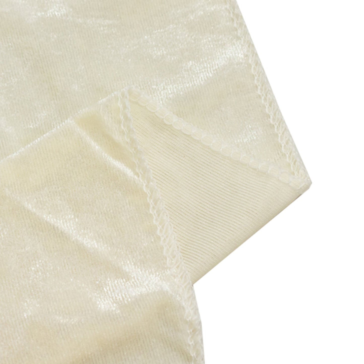 Ivory Crushed Velvet Backdrop Curtain â€“ 8ft x 8ft Event Drape with Rod Pocket, Privacy Panel for Photo Booths & Events - Linen Luxes