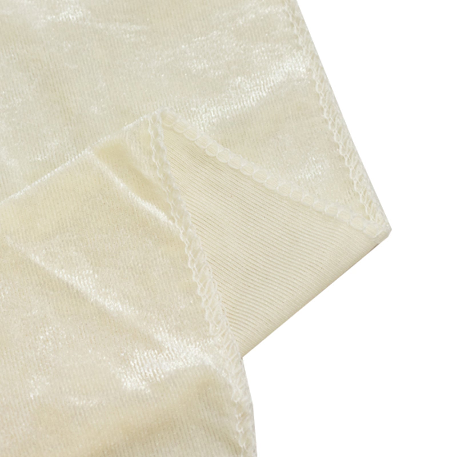 Ivory Crushed Velvet Backdrop Curtain â€“ 8ft x 8ft Event Drape with Rod Pocket, Privacy Panel for Photo Booths & Events - Linen Luxes