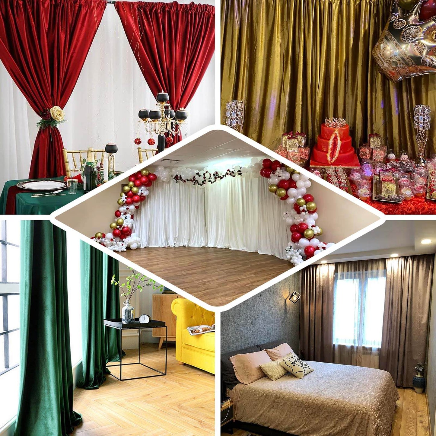 Ivory Crushed Velvet Backdrop Curtain â€“ 8ft x 8ft Event Drape with Rod Pocket, Privacy Panel for Photo Booths & Events - Linen Luxes