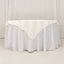 Cotton Blend 54"x54" Table Overlay Square Tablecloth Ivory - Wrinkle-Resistant Table Topper