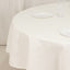 Cotton Blend 90" Round Tablecloth Ivory - Wrinkle-Resistant Table Cover