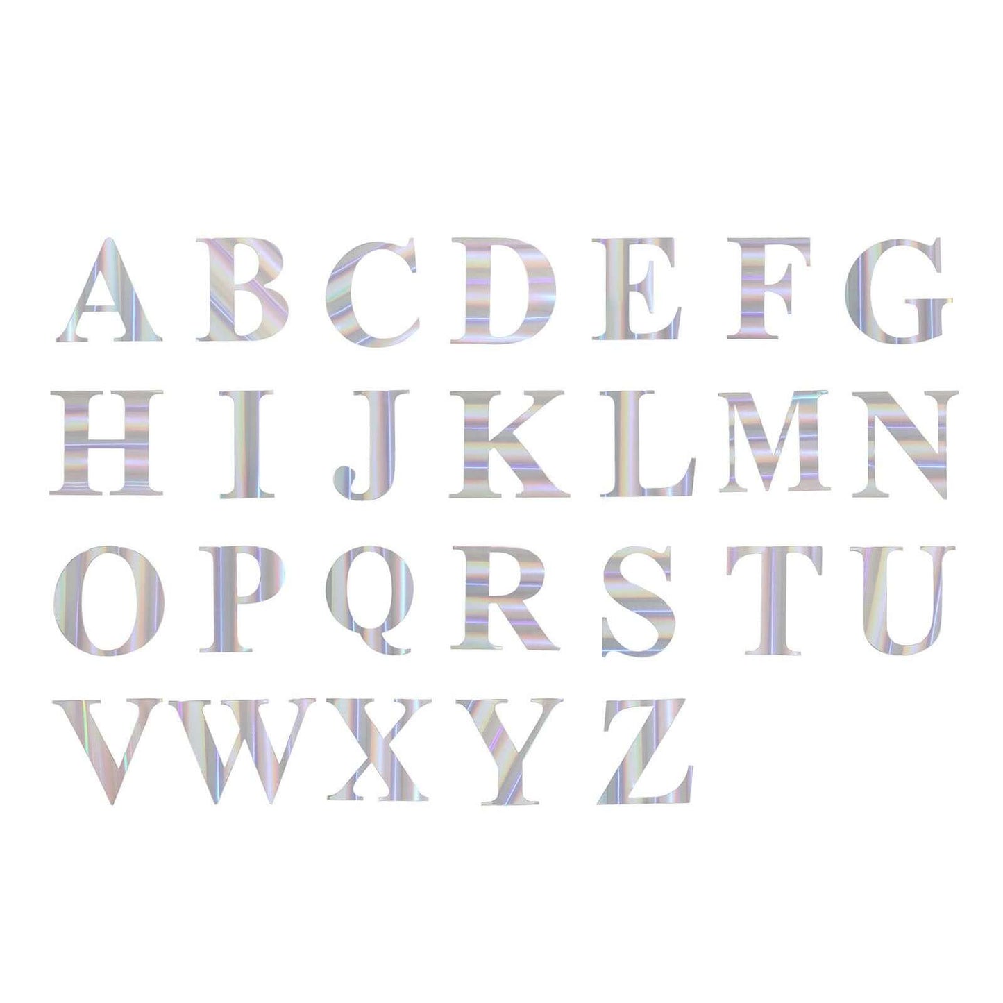 4 Pack 5" Iridescent Alphabet Stickers Banner, Customizable Stick on Letters - G