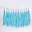 12 Pack Pre-Tied Turquoise Tissue Paper Tassel Garland With String, Hanging Fringe Party Streamer Backdrop Decor