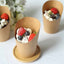 50-Pack Paper Popcorn Box Snack Cups Cone Design Natural Brown - Great for Appetizers 14oz