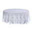 Lace 108" Round Tablecloth White - Premium Design for Formal Table Settings - Linen Luxes