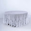 Lace 108" Round Tablecloth White - Premium Design for Formal Table Settings - Linen Luxes