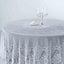 Lace 108" Round Tablecloth White - Premium Design for Formal Table Settings - Linen Luxes