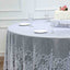 Lace 120" Round Tablecloth White - Seamless Premium Design for Upscale Celebrations - Linen Luxes