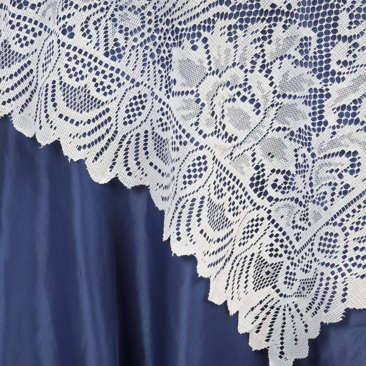 Lace 54"x54" Table Overlay Square Tablecloth White - Stylish Victorian Design Event Decor - Linen Luxes