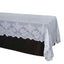 Lace 60"x126" Rectangular Oblong Tablecloth White - Premium Finish for Sophisticated Occasions - Linen Luxes