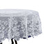 Lace 70" Round Tablecloth White - Premium Design for Intimate Table Settings - Linen Luxes