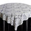 Lace 72"x72" Table Overlay Square Tablecloth Ivory - Victorian Design for Timeless Celebrations - Linen Luxes