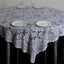 Lace 72"x72" Table Overlay Square Tablecloth White - Victorian Design Table Topper - Linen Luxes