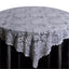 Lace 72"x72" Table Overlay Square Tablecloth White - Victorian Design Table Topper - Linen Luxes