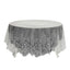 Lace 90" Round Tablecloth Ivory - Premium Design for Versatile Table Decor - Linen Luxes