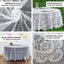 Lace 90" Round Tablecloth White - Premium Design for Versatile Table Decor - Linen Luxes