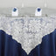 Lace 90"x90" Table Overlay Square Tablecloth Ivory - Classic Table Cover - Linen Luxes