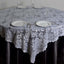 Lace 90"x90" Table Overlay Square Tablecloth White - Classic Design for Timeless Celebrations - Linen Luxes