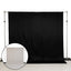 Lamour Satin Blackout Curtains 10ft x 10ft Panels Black/Ivory | Water-Resistant PU-Coated Double Sided Backdrop for Weddings & Events