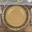 10-Pack Plastic 10" Round Dinner Plates in Gold - Disposable Party Plates for Classy Banquets & Special Occasions