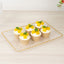 6-Pack Rectangular Acrylic Serving Trays Clear with Gold Beaded Rim - Food and Dessert Platters 9"x13"