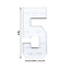 Giant LED Marquee Light Up Number "5", White 4ft Pre-Cut Foam Board with 10 Warm White Battery Operated LEDs, Glue Gun and Sticks