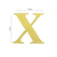 4-Pack Stickers Banner Custom Alphabet "X" Design Gold - Text Stick-On Decorative Letters 5"