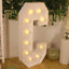 Giant LED Marquee Light Up Letter "C", White 4ft Pre-Cut Foam Board with 10 Warm White Battery Operated LEDs, Glue Gun and Sticks