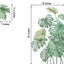 Green Tropical Palm Leaves Wall Decals, Plant Peel Removable Stickers