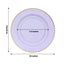 25-Pack Paper 10" Round Dinner Plates in Lavender Lilac Sunray Design with Gold Rim - Disposable Heavy Duty 350GSM Party Plates