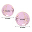 Set of 20 Plastic Round Dinner and Dessert Plates in Lavender Lilac with Metallic Gold Floral Design - Stylish Disposable Dinnerware 8", 10"
