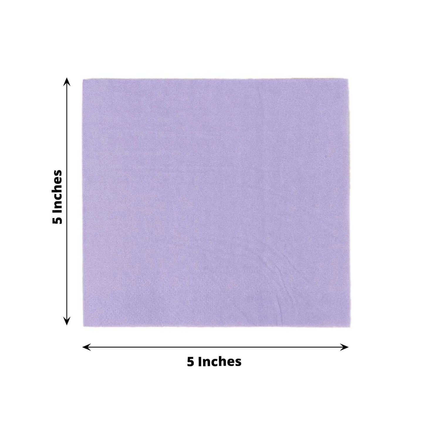 50-Pack Paper Beverage Napkins Lavender Lilac - 2 Ply Disposable Soft 18GSM Cocktail Napkins 5"x5"