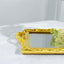Resin Mirrored Rectangle Serving Tray 15"x10" in Metallic Gold with Baroque Design, Stylish Decorative Vanity Tray Centerpiece