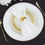 10-Pack Plastic 9" Round Dinner Plates White with Gold Swirl Rim - Disposable Party Plates