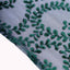 Tulle 90"x156" Rectangle Tablecloth Hunter Emerald Green - Sequin Leaf Embroidered Table Cover