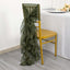 Chiffon Chair Sash with Curly Design Olive Green - Stylish Chair Decorations