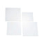 Set of 4 Acrylic Plexiglass Sheets Square Top Plates Assorted Sizes White - Protective Film Coating 3mm Thick