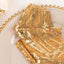 Sequin Mesh 20"x20" Napkin Gold - Wave Embroidered Reusable Cloth Napkin for Glitzy Table Settings