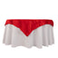 Lamour Satin 54"x54" Table Overlay Square Tablecloth Red - Durable & Silk-Like Table Cover