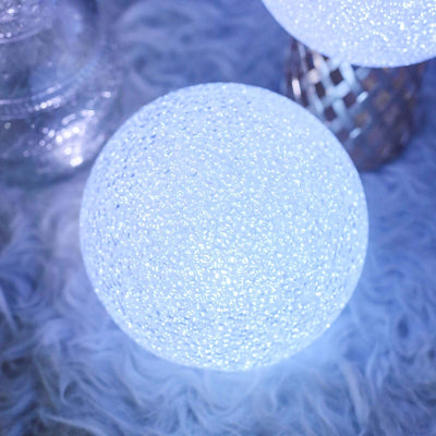 LED Color Changing Light Globe - Battery Operated Ball Centerpiece 10" - Linen Luxes