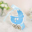 25 Pack Light Blue Baby Paper Stroller Party Favor Gift Boxes, Cardstock Carriage Candy Boxes with Ribbon Ties - 4.5"x2"x4"
