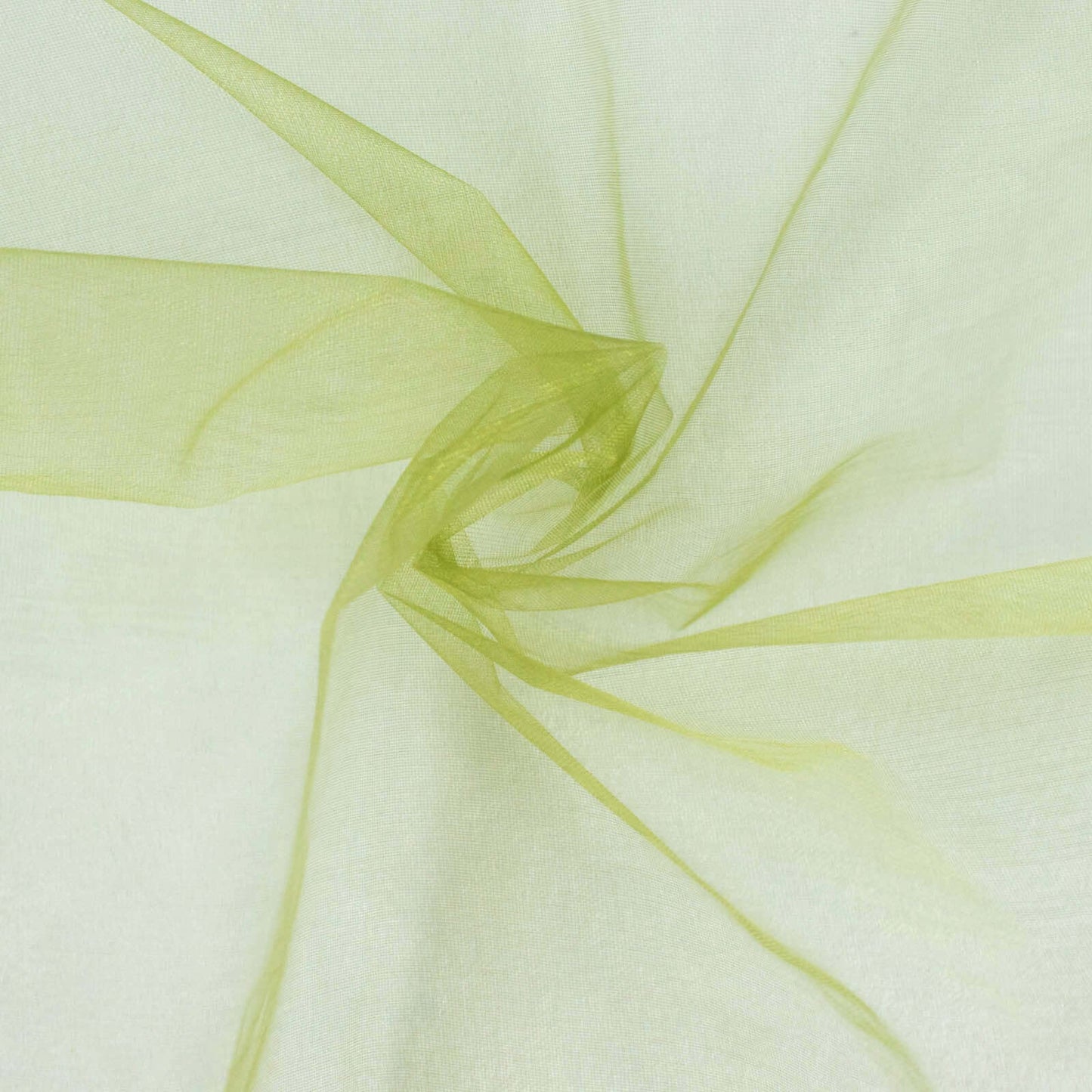 10 Pack Organza 23"x23" Napkins Olive Green - Sheer Cloth Napkins