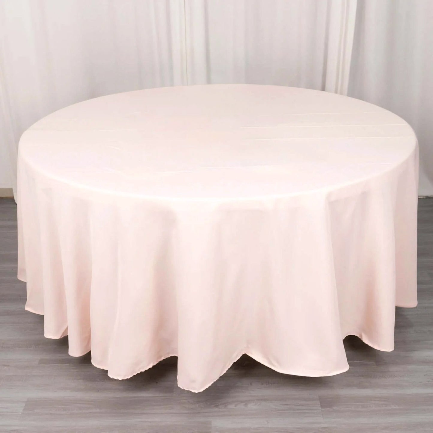 Premium Polyester 108" Round Tablecloth Blush - Wrinkle-Resistant 220GSM Table Cover