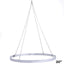 4 Panel White Ceiling Drape and Stainless Steel Hanging Hoop Hardware Kit + FREE Installation Tool Kit